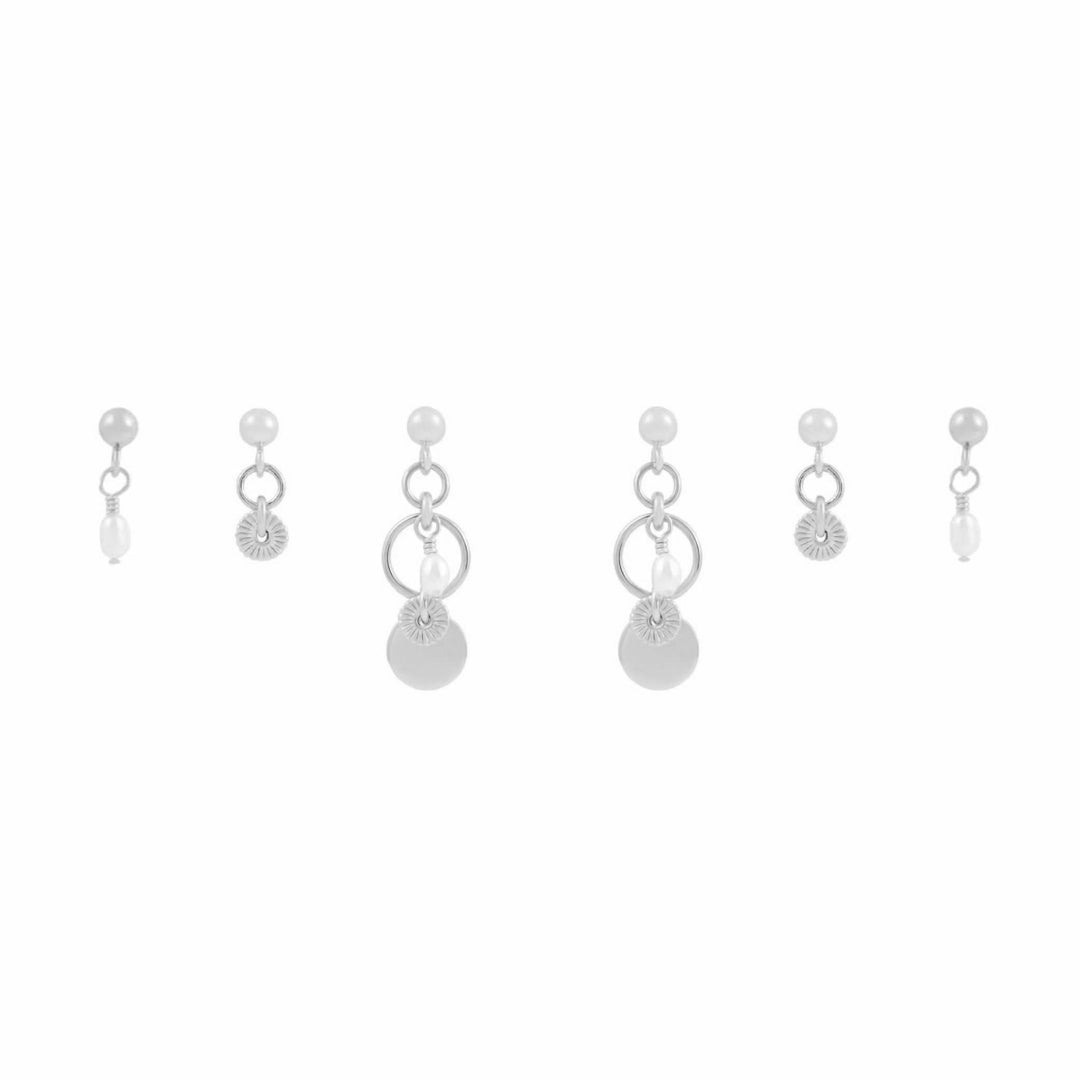 Tilly Trio Earring Stack - Silver