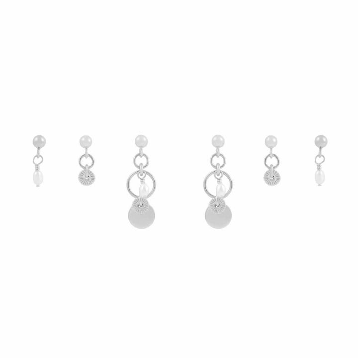 Tilly Trio Earring Stack - Silver
