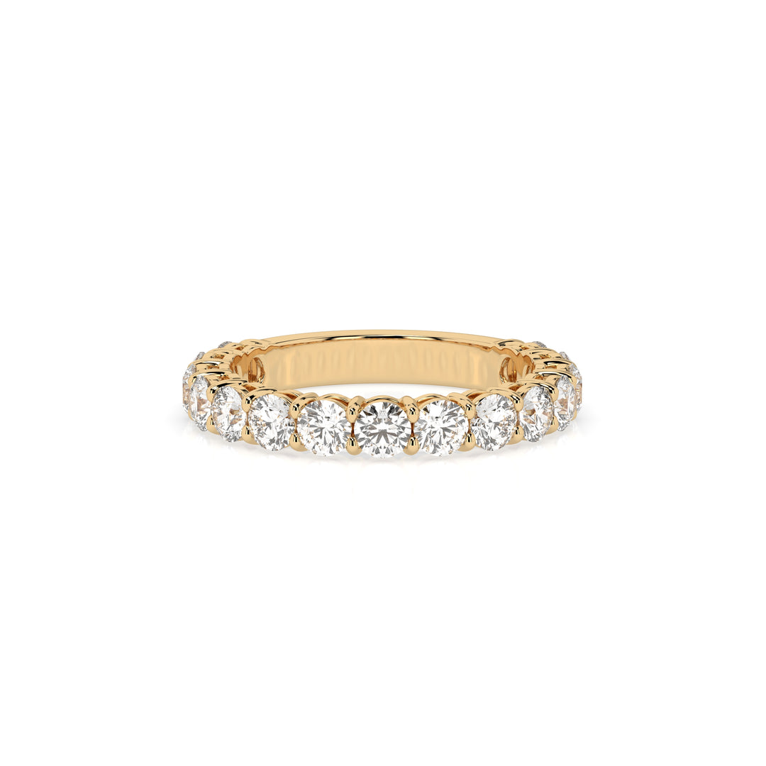 Teya 3/4 Pave Ring - Yellow Gold
