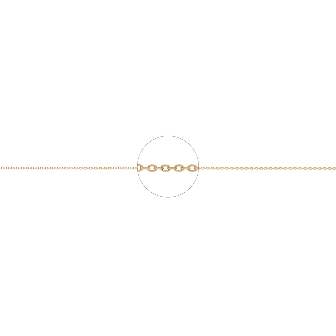 Fine Oval Cable Chain Bracelet - Solid Gold