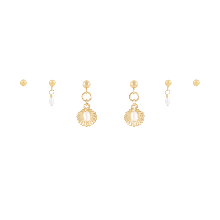 Conchi Trio Earring Stack - Gold