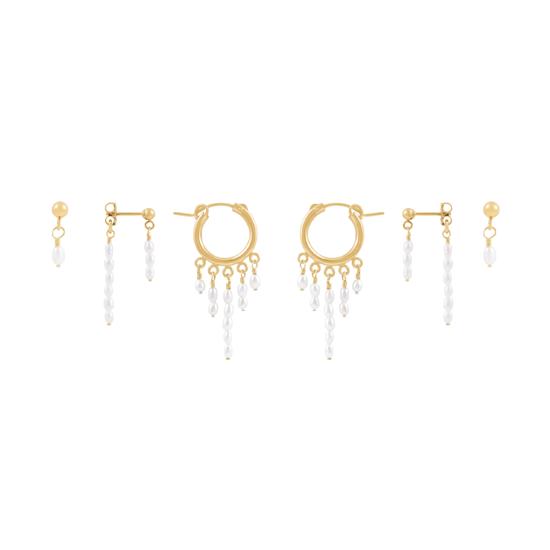 Consie Trio Earring Stack  - Gold
