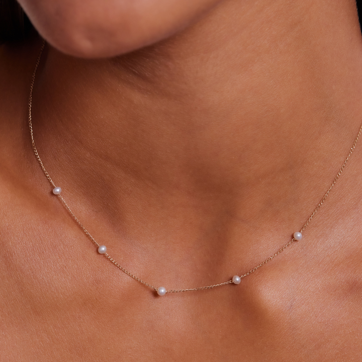 Ivory Necklace - Solid Gold