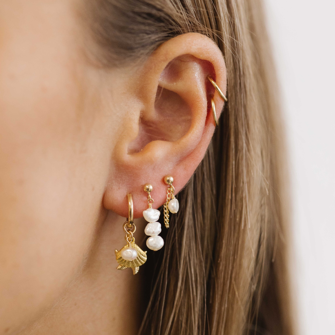 Milos Trio Earring Stack - Gold