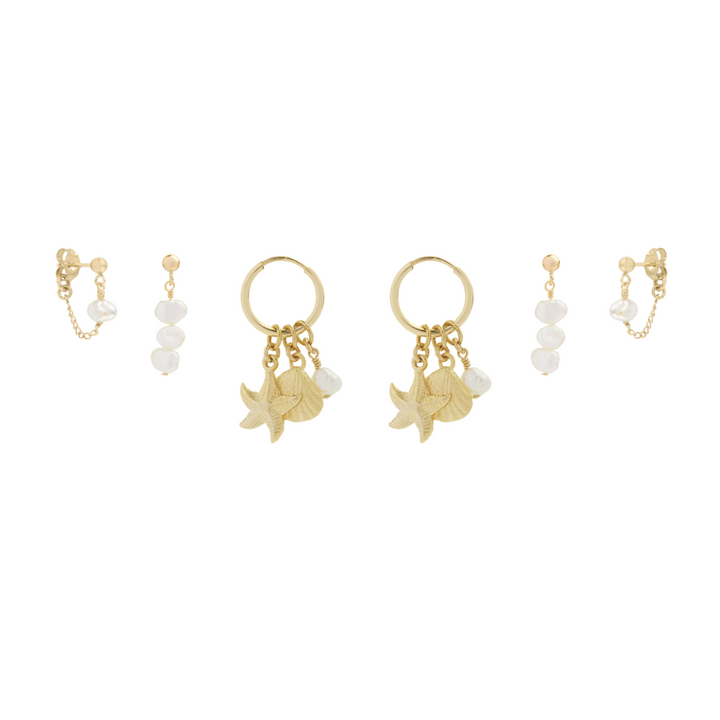 Milos Trio Earring Stack - Gold