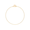 Fine Oval Cable Chain Bracelet - Solid Gold - 16.5cm