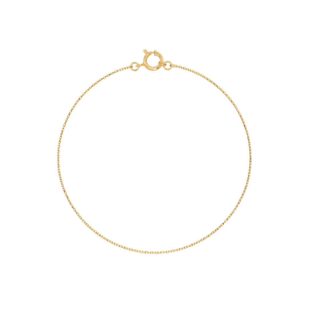 Fine Oval Cable Chain Bracelet - Solid Gold