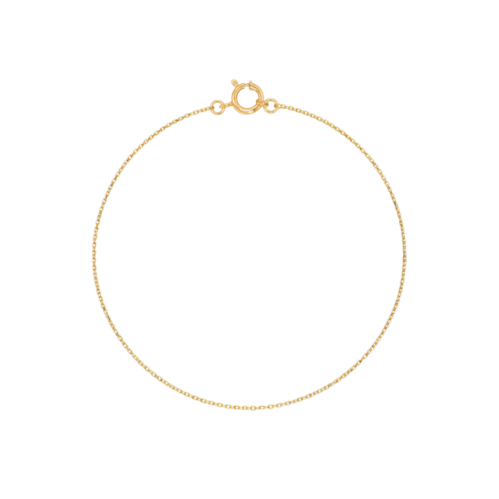 Fine Oval Cable Chain Bracelet - Solid Gold