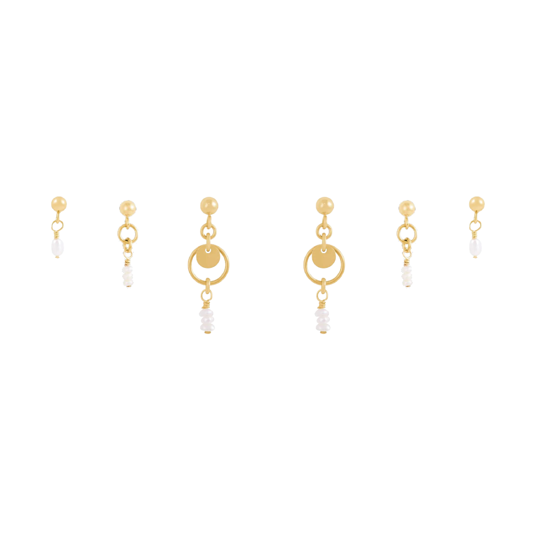 Stevie Trio Earring Stack  - Gold